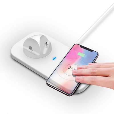 hotel 360 rotation for iPhone type c micro 3 in 1 usb charging station for Samsung cell phone holder universal wireless charger