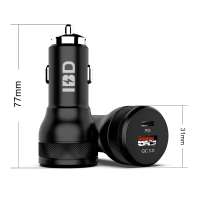 Shenzhen Factory Mini 73W Car USB Charger For Mobile Phone Quick Charge QC+PD 55W USB Car Charger For Macbook